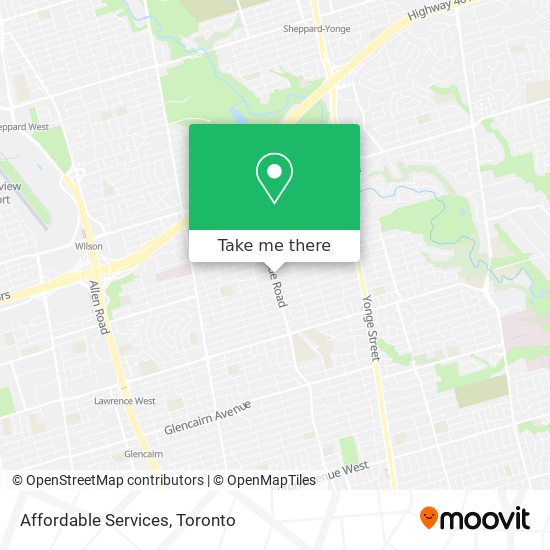 Affordable Services map