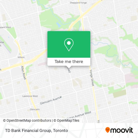 TD Bank Financial Group map