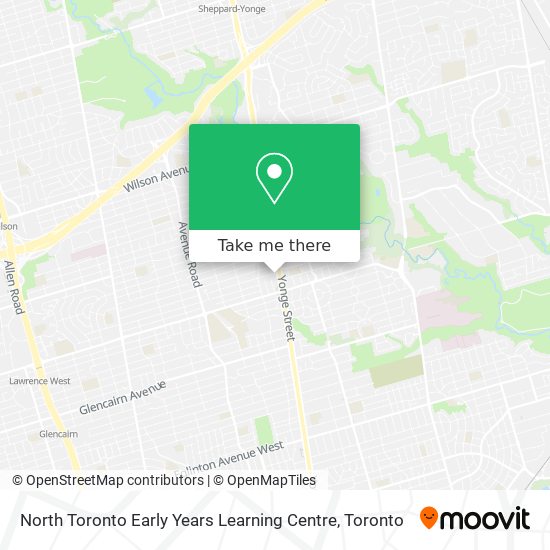 North Toronto Early Years Learning Centre plan