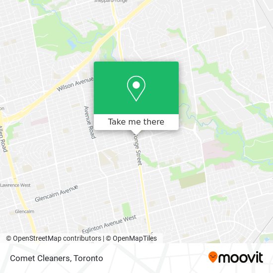 Comet Cleaners map