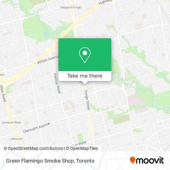 Green Flamingo Smoke Shop map