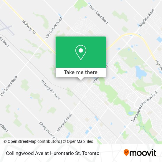 Collingwood Ave at Hurontario St map