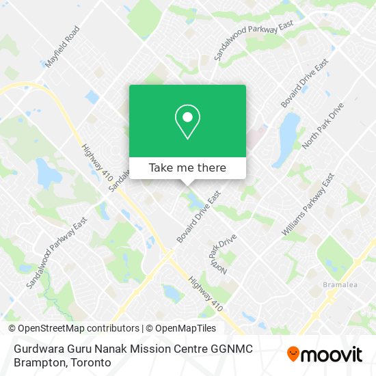 Gurdwara Guru Nanak Mission Centre GGNMC Brampton map