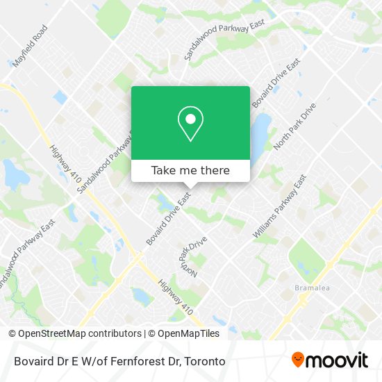 Bovaird Dr E W / of Fernforest Dr map