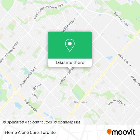 Home Alone Care map