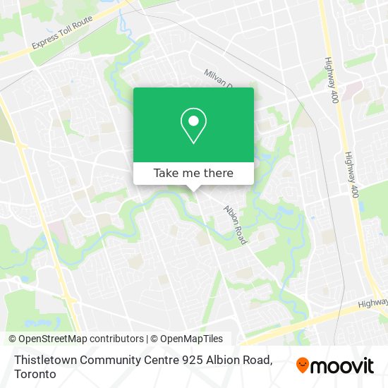 Thistletown Community Centre 925 Albion Road map