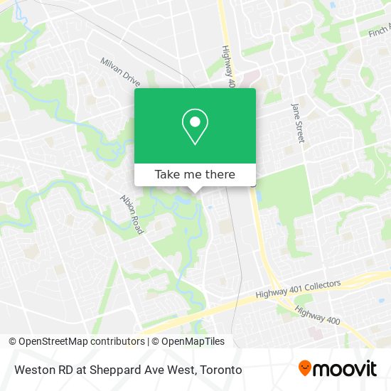 Weston RD at Sheppard Ave West map