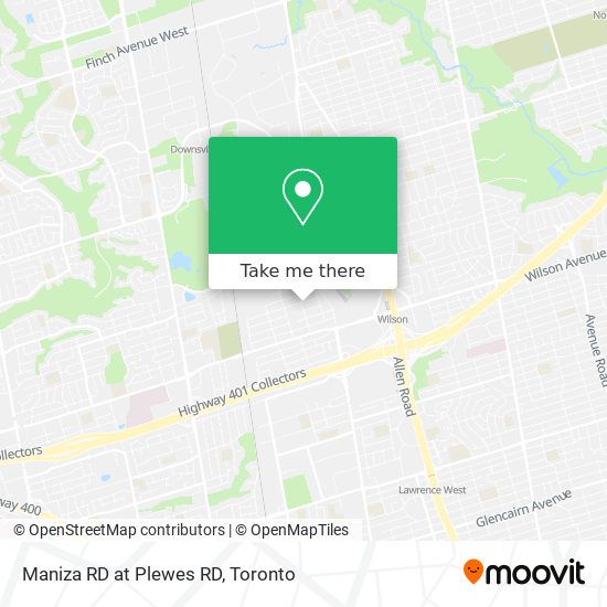 Maniza RD at Plewes RD map