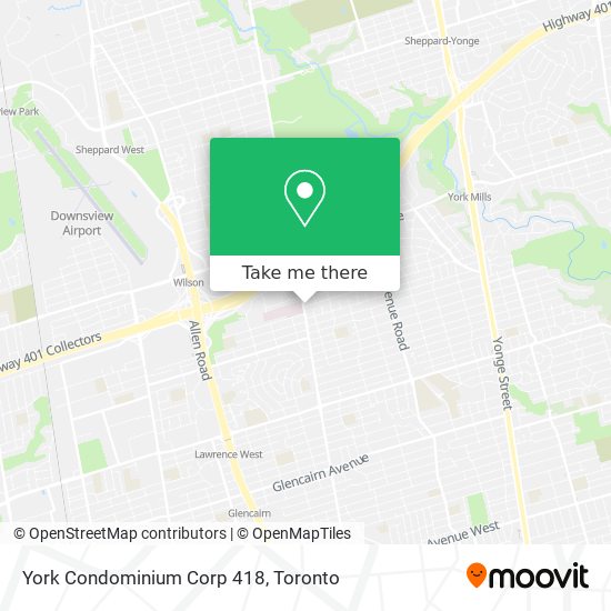 York Condominium Corp 418 map