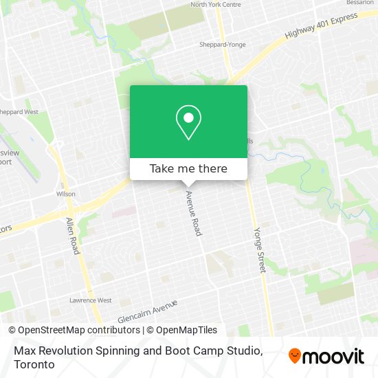 Max Revolution Spinning and Boot Camp Studio map