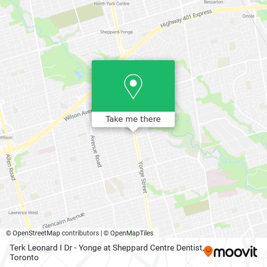 Terk Leonard I Dr - Yonge at Sheppard Centre Dentist plan