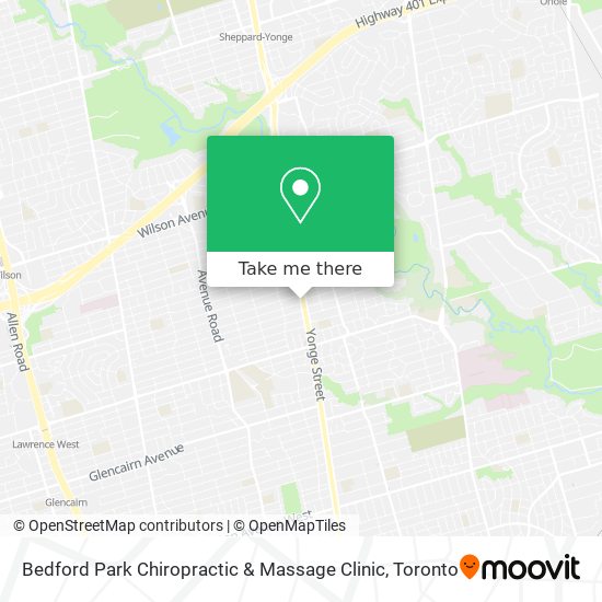 Bedford Park Chiropractic & Massage Clinic map