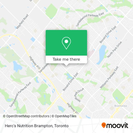 Herc's Nutrition Brampton map