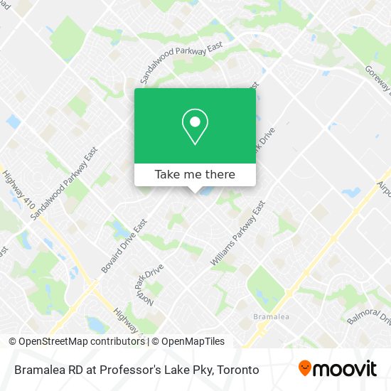 Bramalea RD at Professor's Lake Pky map