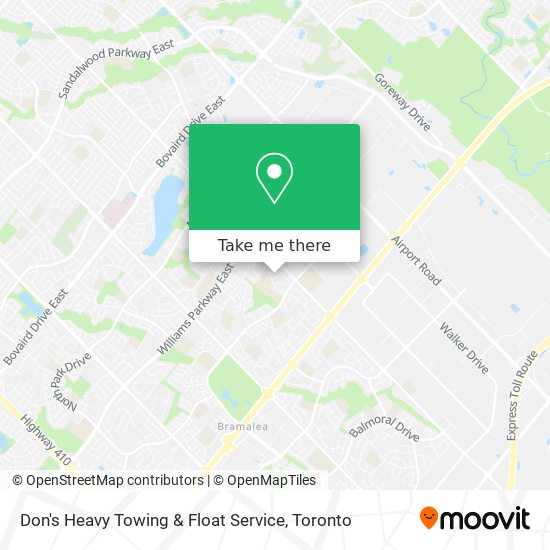 Don's Heavy Towing & Float Service map