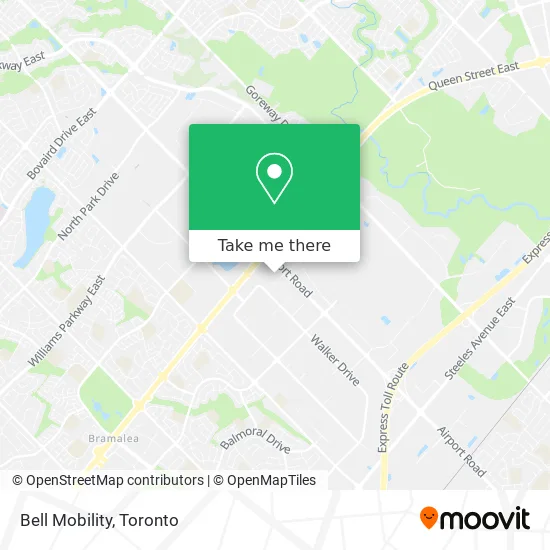Bell Mobility map