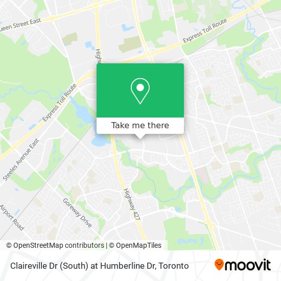 Claireville Dr (South) at Humberline Dr map