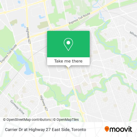 Carrier Dr at Highway 27 East Side map