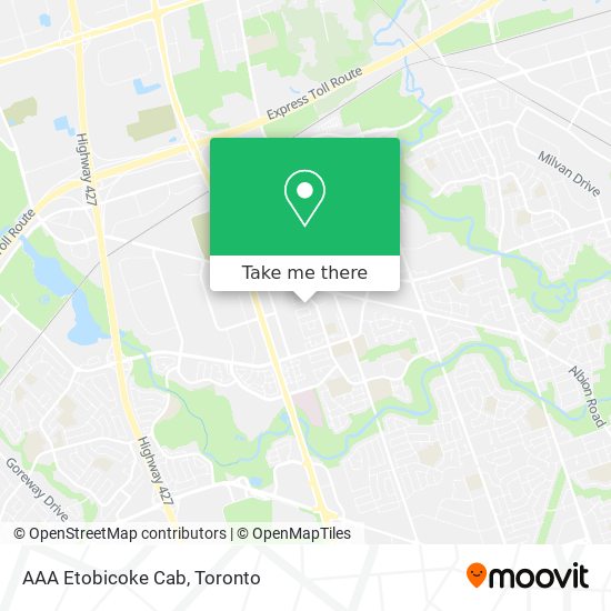 AAA Etobicoke Cab map