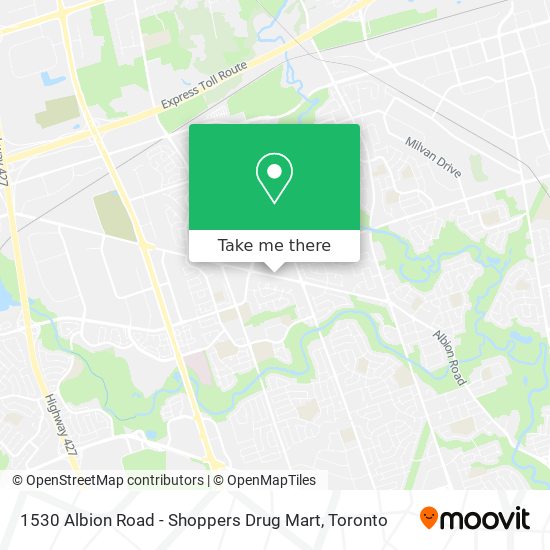 1530 Albion Road - Shoppers Drug Mart map