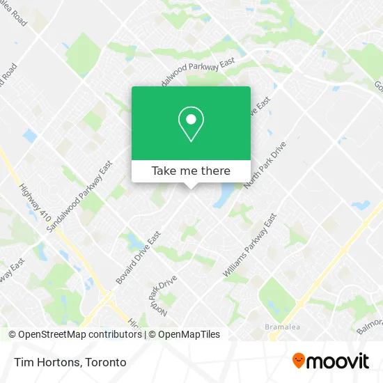 Tim Hortons map