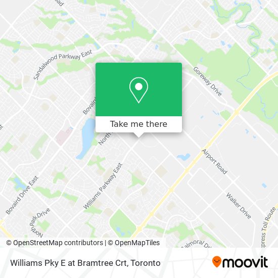 Williams Pky E at Bramtree Crt map