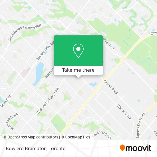 Bowlero Brampton map