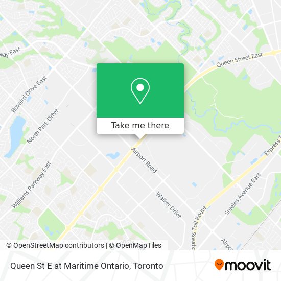 Queen St E at Maritime Ontario map