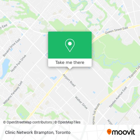 Clinic Network Brampton map