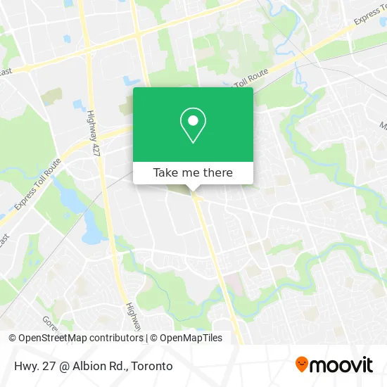 Hwy. 27 @ Albion Rd. map