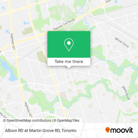 Albion RD at Martin Grove RD map