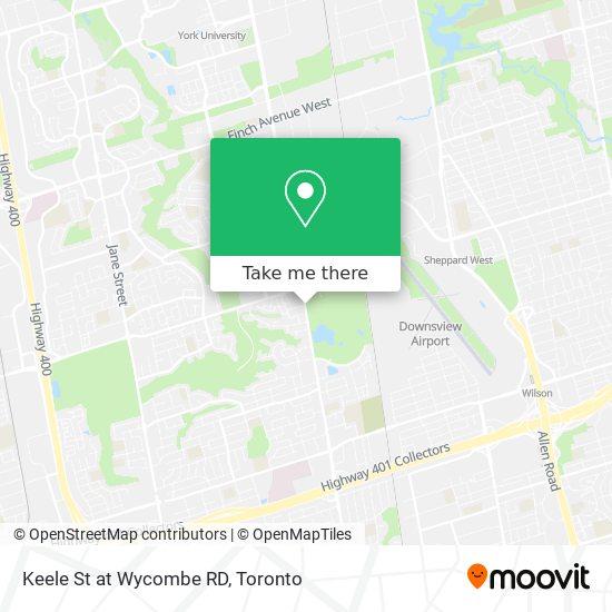 Keele St at Wycombe RD map
