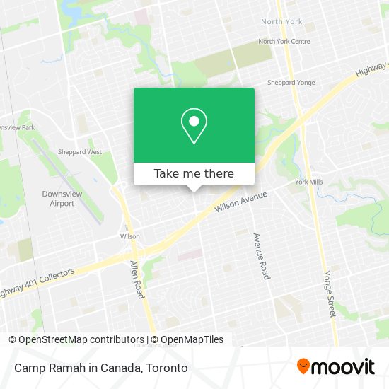 Camp Ramah in Canada map