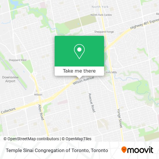 Temple Sinai Congregation of Toronto map