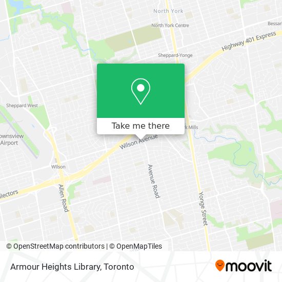 Armour Heights Library map