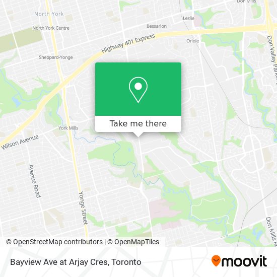 Bayview Ave at Arjay Cres map
