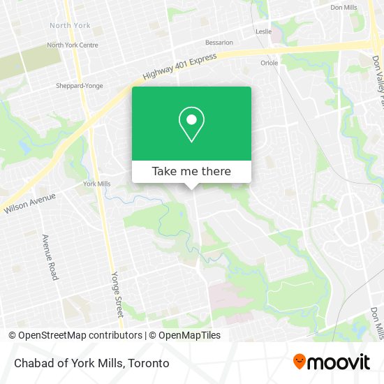 Chabad of York Mills map