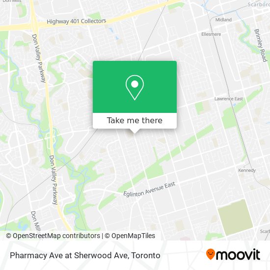 Pharmacy Ave at Sherwood Ave map