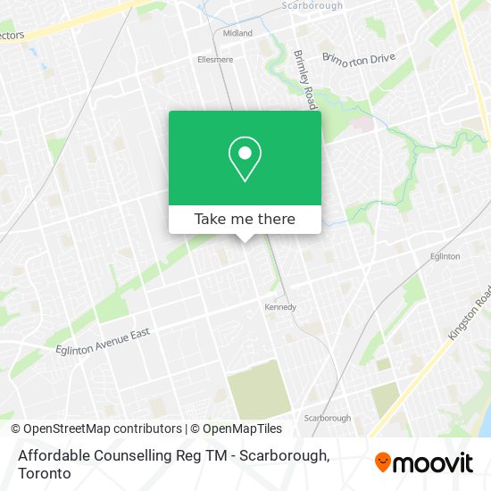 Affordable Counselling Reg TM - Scarborough map