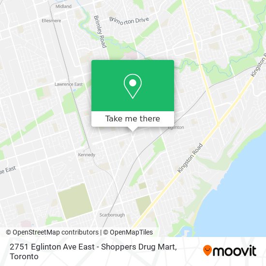 2751 Eglinton Ave East - Shoppers Drug Mart map