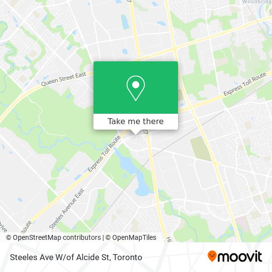 Steeles Ave W/of Alcide St map