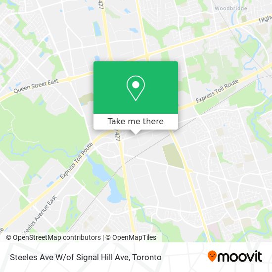 Steeles Ave W / of Signal Hill Ave map