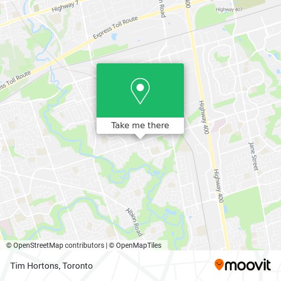 Tim Hortons map