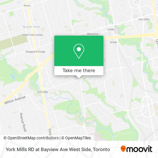 York Mills RD at Bayview Ave West Side map