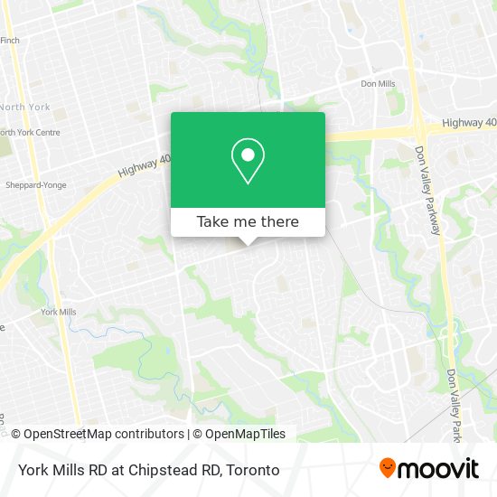York Mills RD at Chipstead RD map