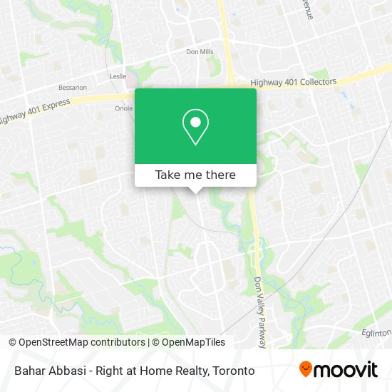 Bahar Abbasi - Right at Home Realty map