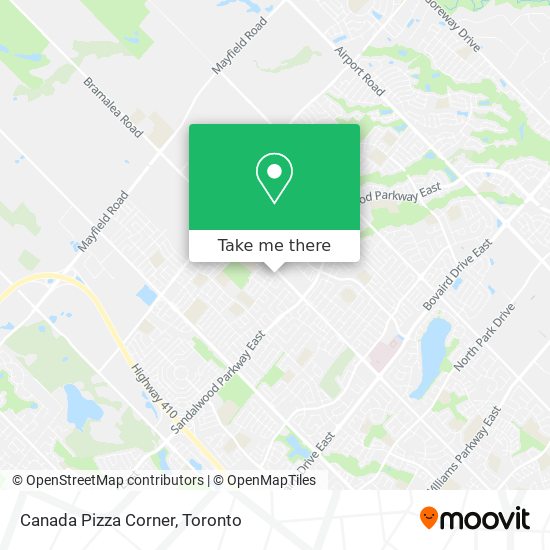 Canada Pizza Corner map