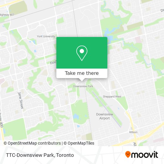 TTC-Downsview Park map