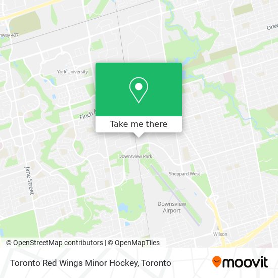 Toronto Red Wings Minor Hockey map