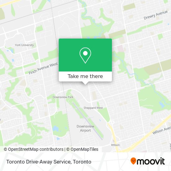Toronto Drive-Away Service map